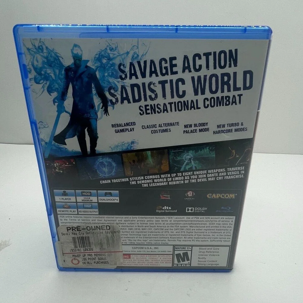 DmC Devil May Cry Definitive Edition PS4 Capcom (PlayStation 4) No Manual